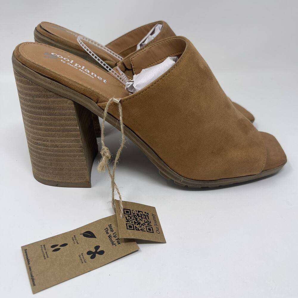 Cool Planet Steve Madden Newbury Sandals Womens Size 11 Chunky Heeled Mules NEW - Picture 3 of 13